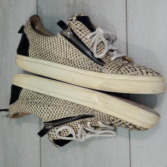 Giuseppe zanotti Mens Snakeskin Zipper Leather sneakers size 40 /6 - Picture 9 of 16